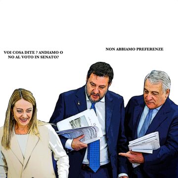 MELONI, TAJANI SALVINI SENATO LEGGE ELETTORALE PREFEREENZE