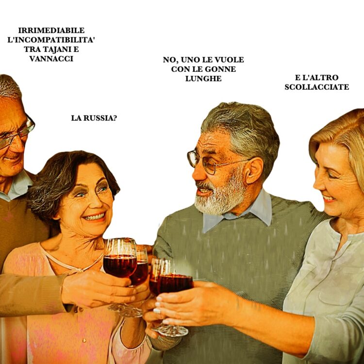 TAJANI, VANNACCI, GONNE LUNGHE, DONNE SCOLLACCIATE, DISSIDIO