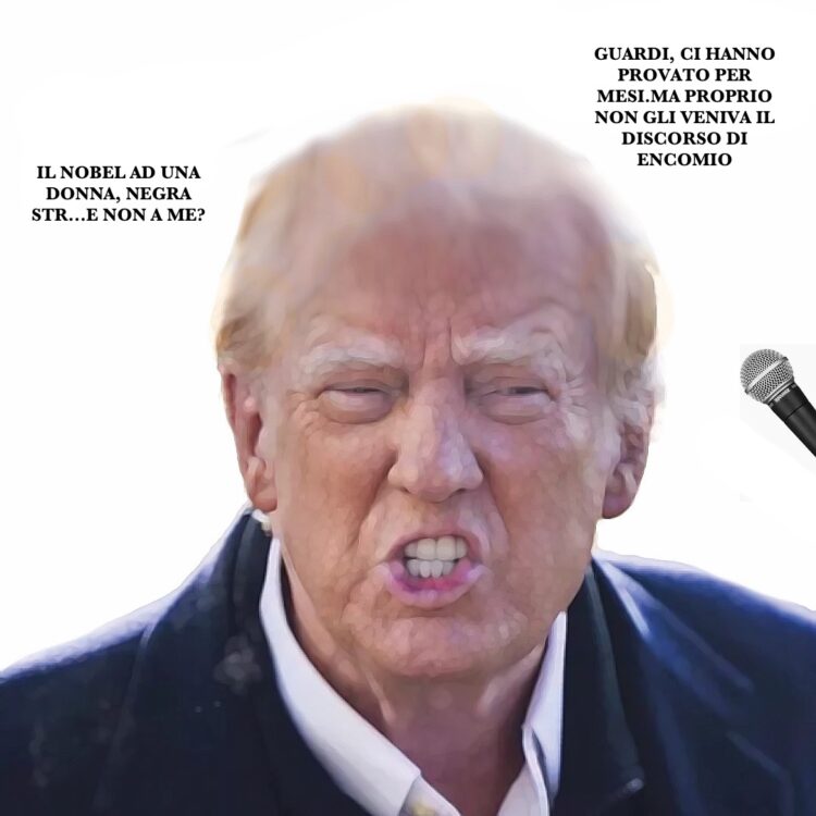 TRUMP A DONNA NERA, NON A TRUMP IMPOSSIBILE SCRIVERE ENCOMIO