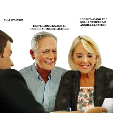 TARGHE LETTERE, 600 EURO, TASSE