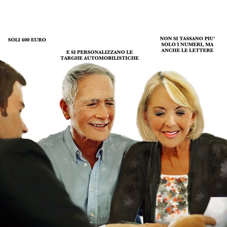 TARGHE LETTERE, 600 EURO, TASSE